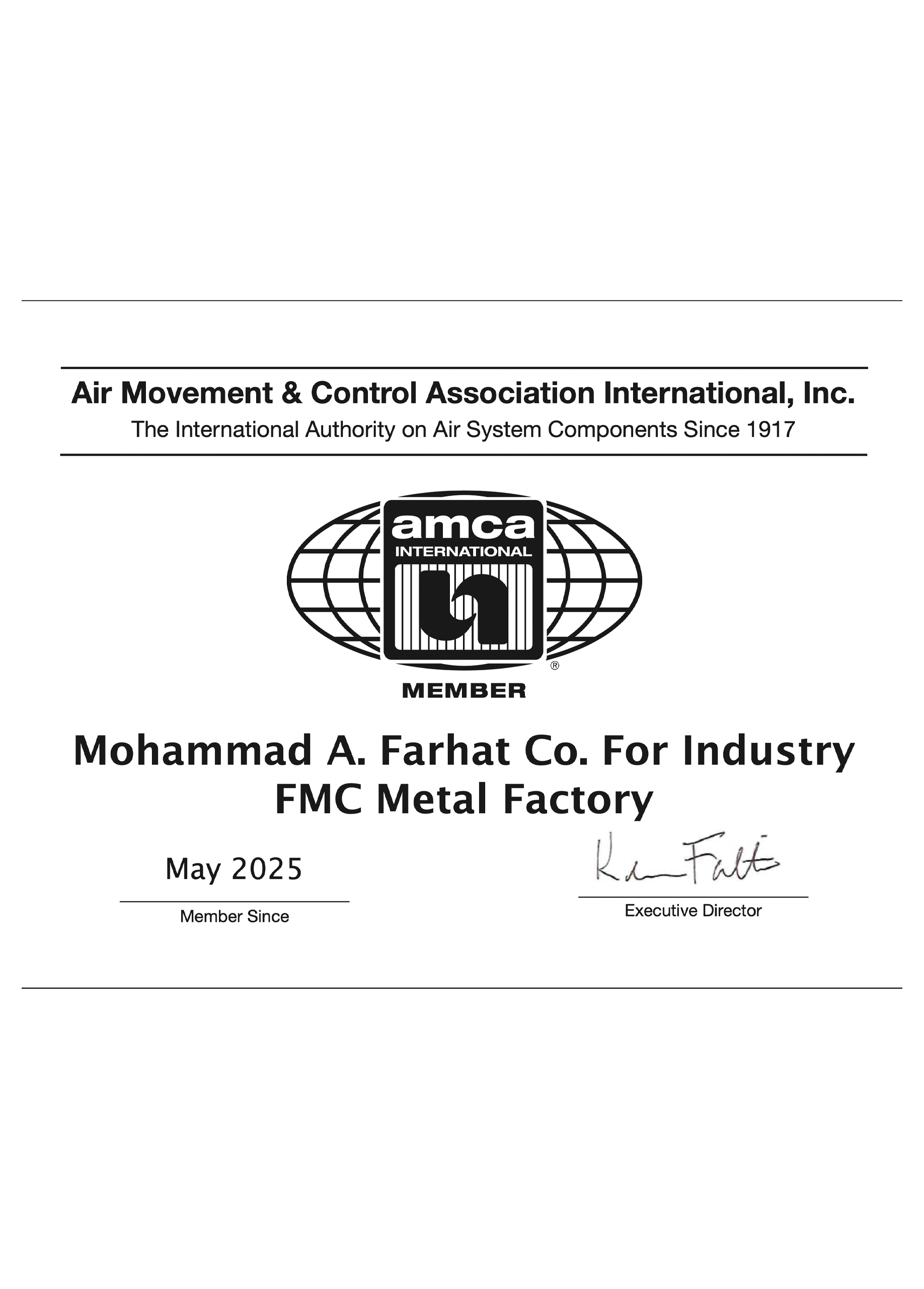 AMCA Membership